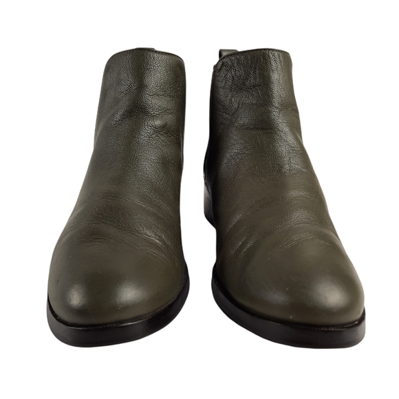 Cole Haan Landsman Waterproof Fatigue Green Chelsea Ankle Boot Rubber Outsole 8 - Picture 2 of 8